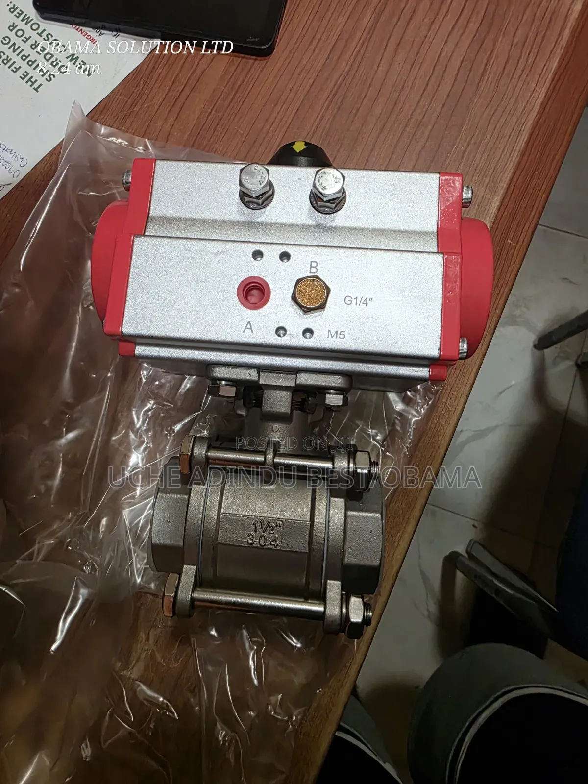Pneumatic Actuator Ball Valve Threaded 1 1/2"