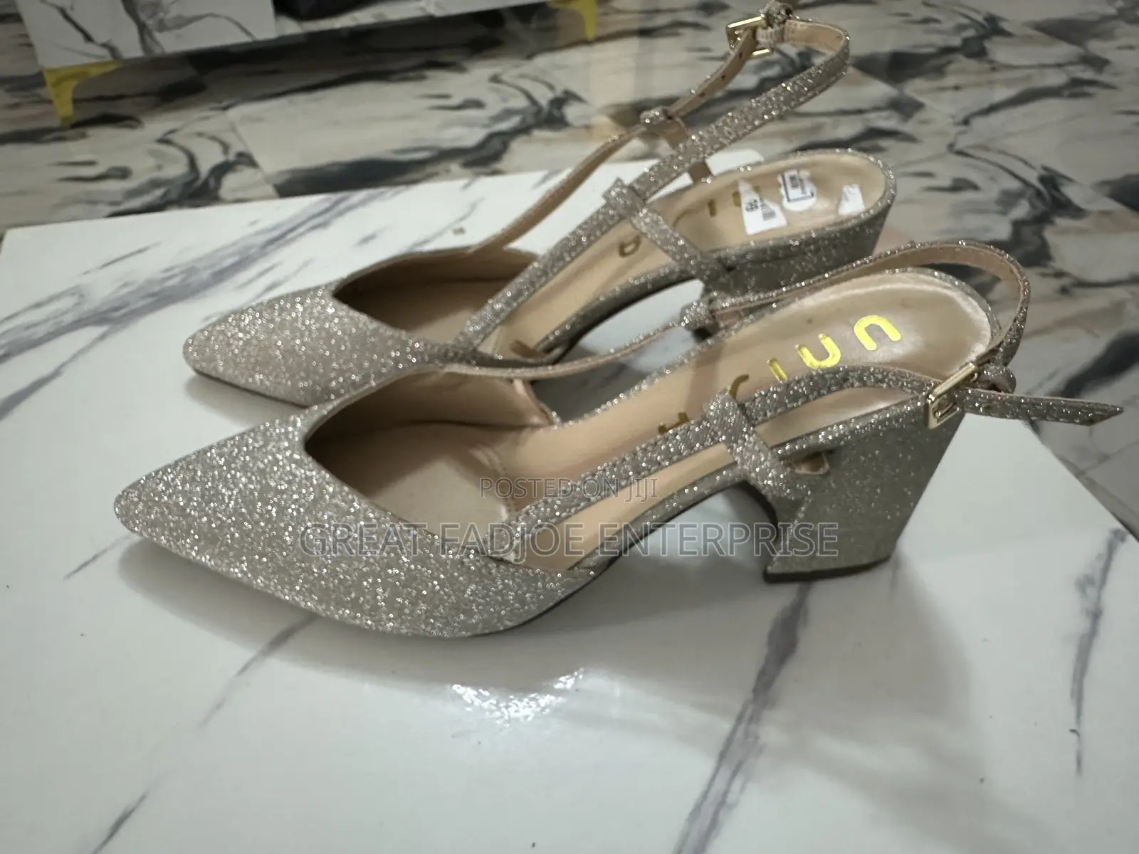 Sparkling Silver Pointed-Toe Heels
