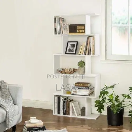 LAZAVA 5-Tier Display Shelf Freestanding Bookcase Room Divider