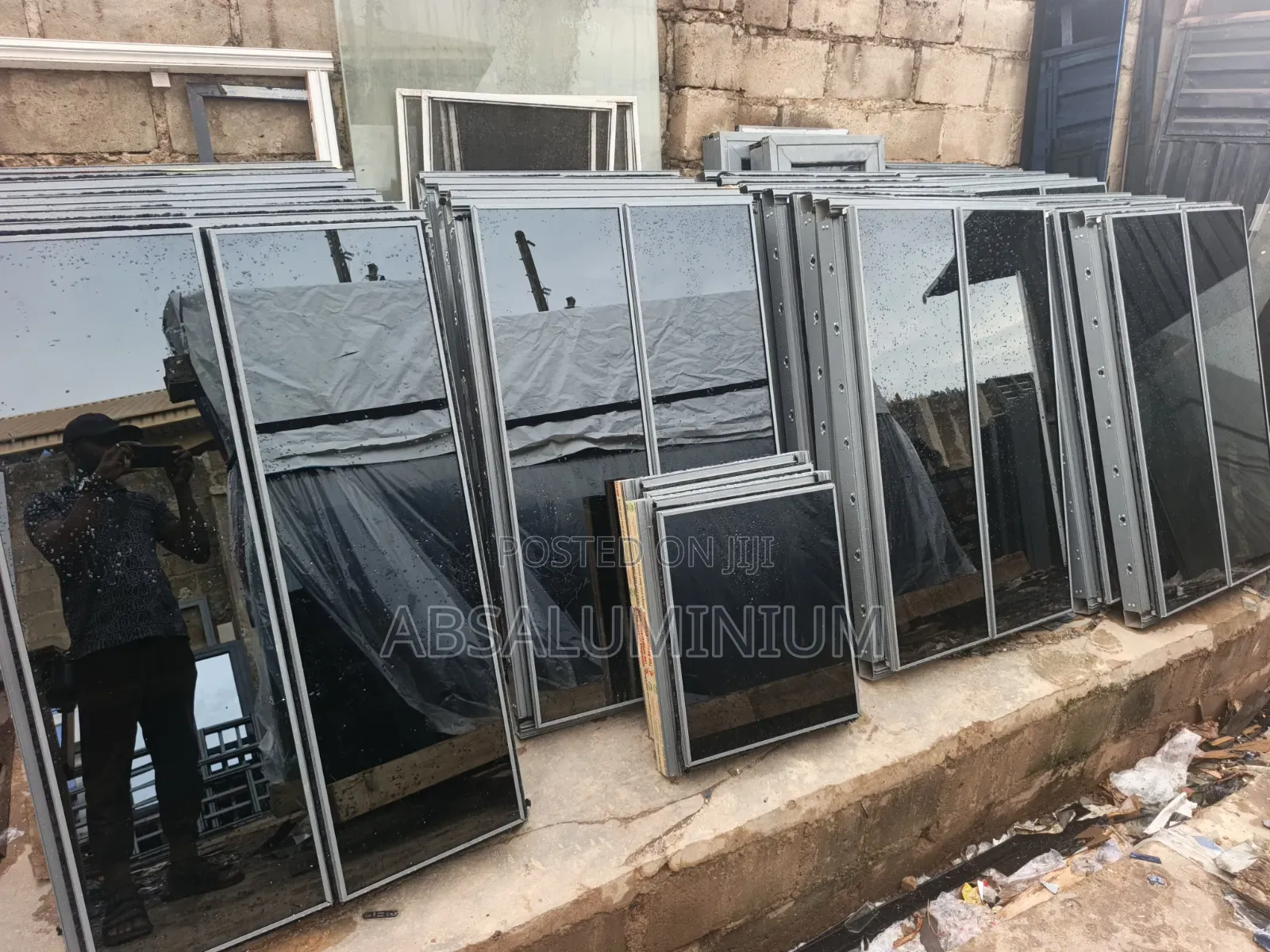 Aluminium Frameless Window With Burglary and Net
