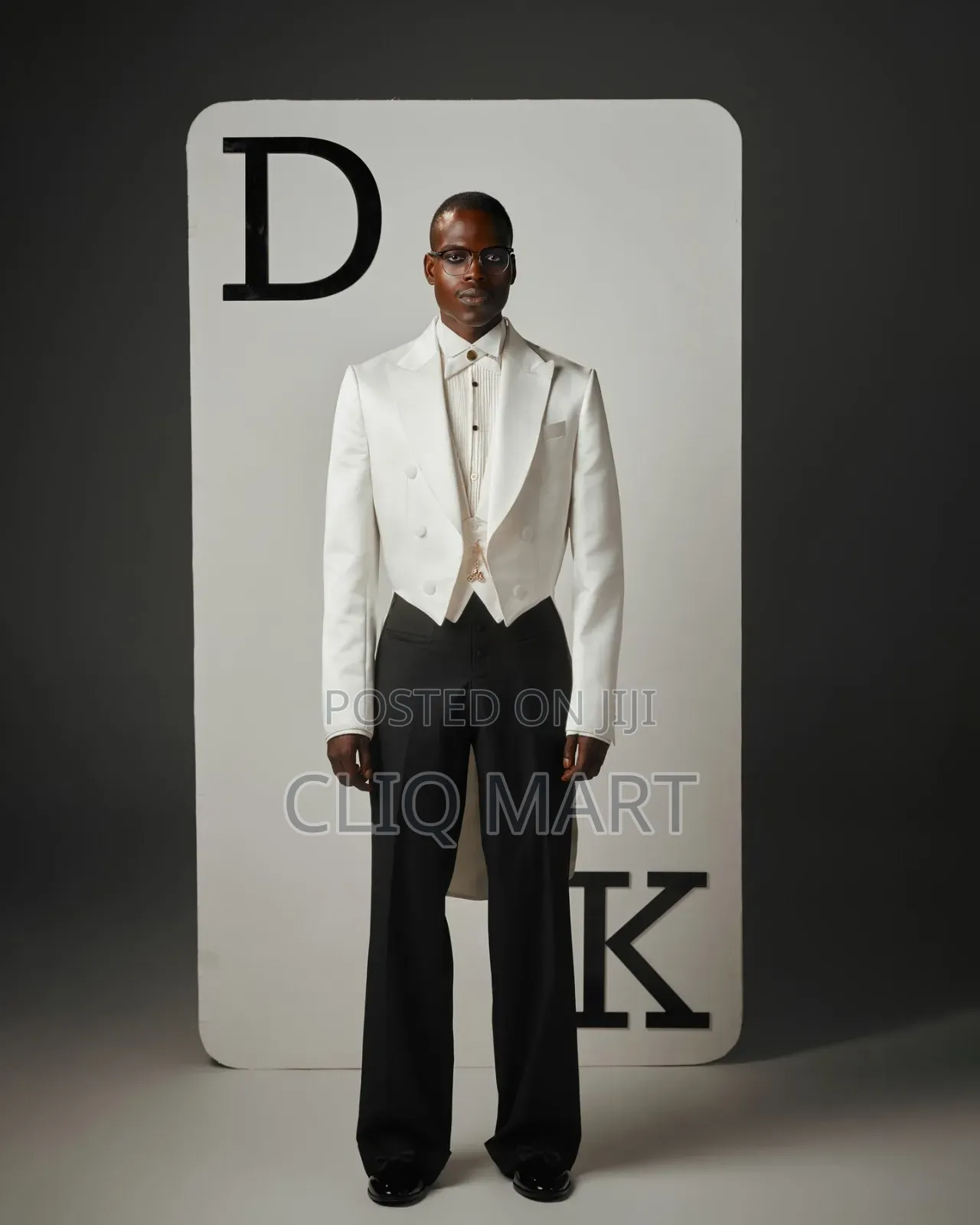 Ivory Tailcoat Formal Suit – White Jacket With Waistcoat
