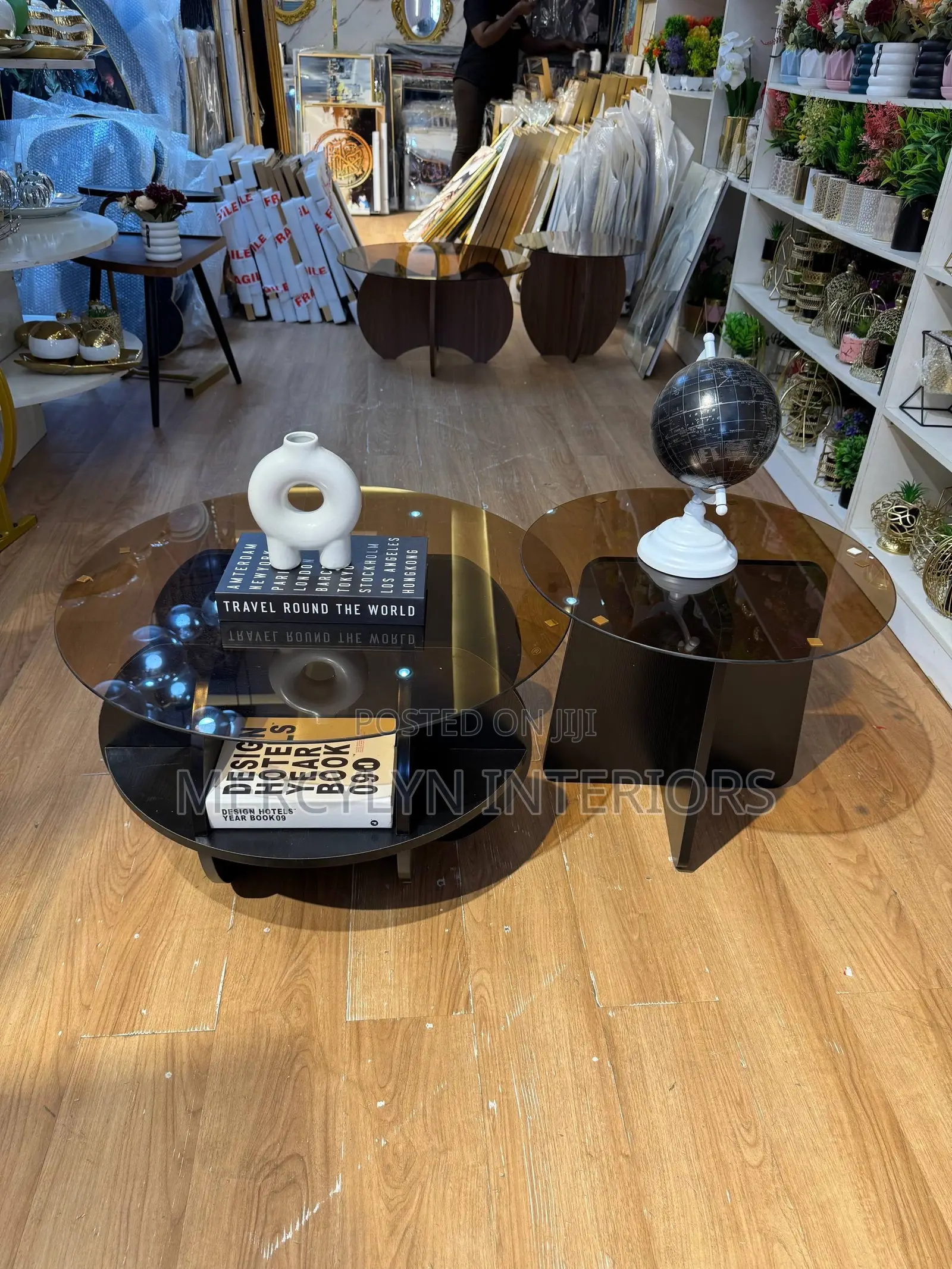 Glass Center Table and Stool