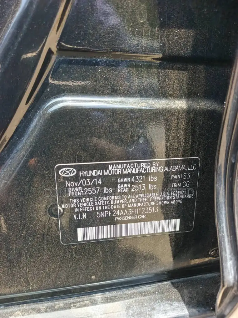 Hyundai Sonata 2015 Black