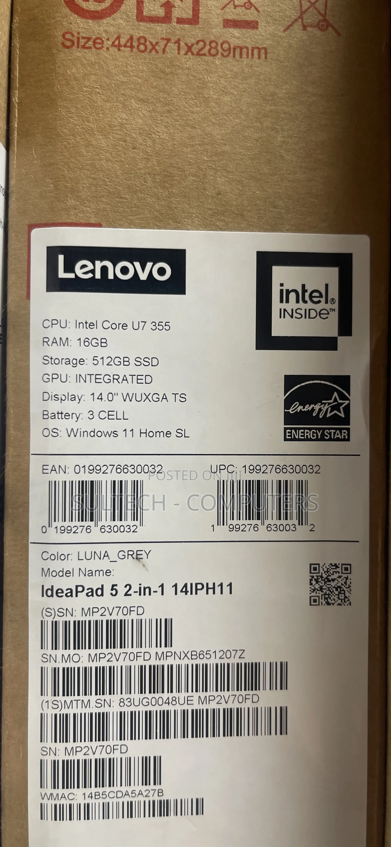 New Laptop Lenovo IdeaPad 520 16GB Intel SSD 512GB