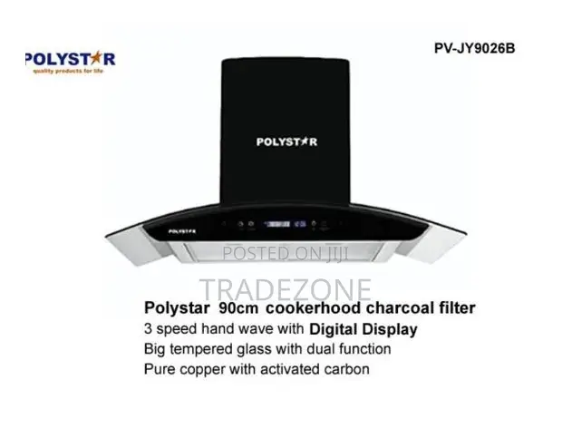 Polystar 90CM Digital Rangehood PV-JY9026