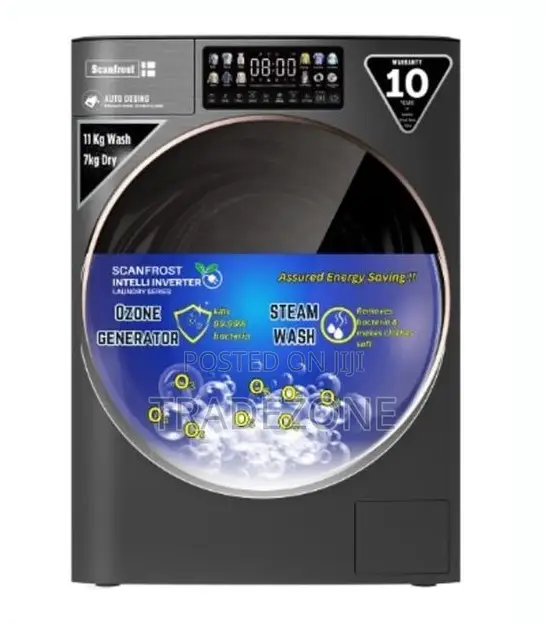 Scanfrost 11kg/7kg Inverter Washer Dryer Combo | SFWD117INVME