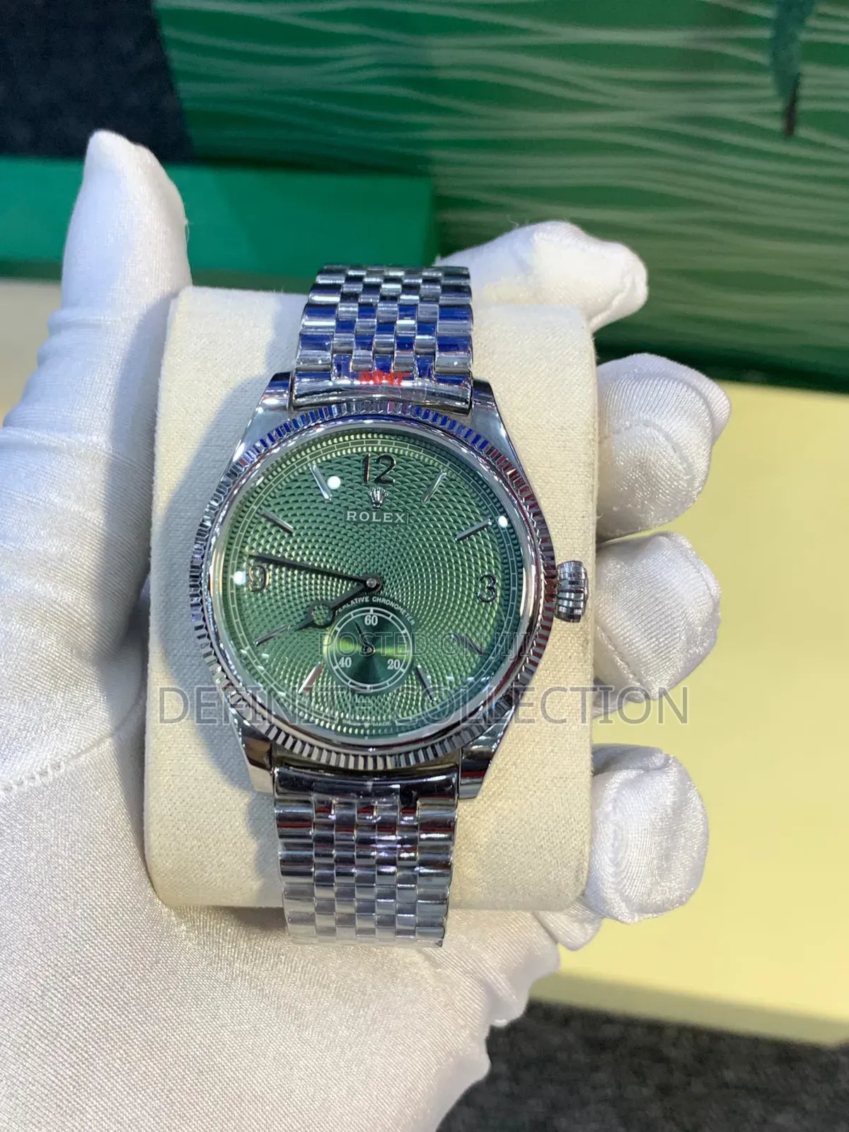ROLEX Leather and Chain Wristwatch