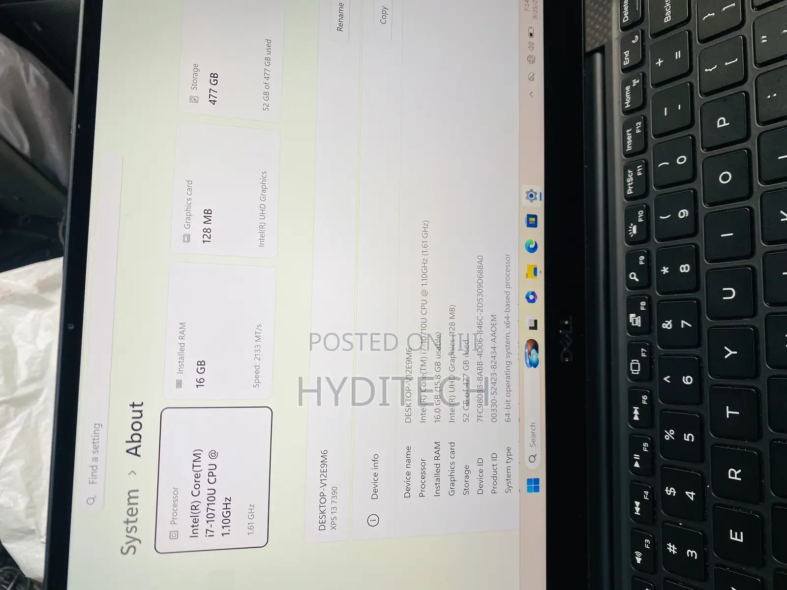 Laptop Dell XPS 13 7390 16GB Intel Core i7 SSD 512GB
