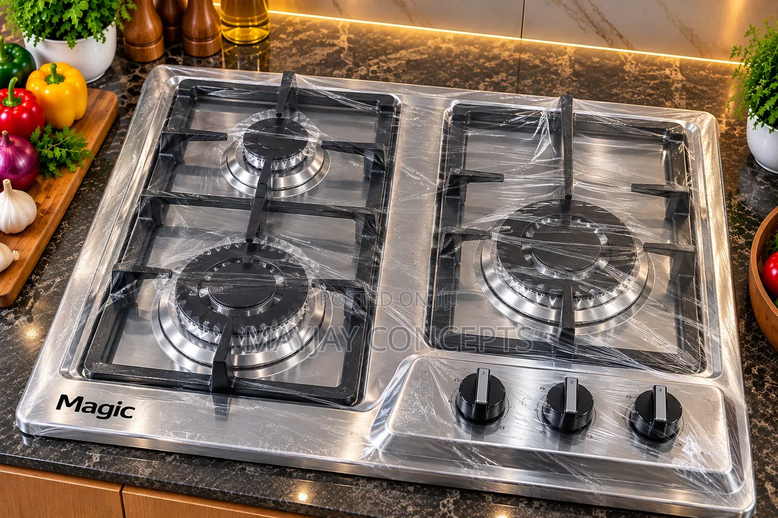 UK Used Magic 3 Burner Flat/Cabinet Gas Cooker With Battery Ignition