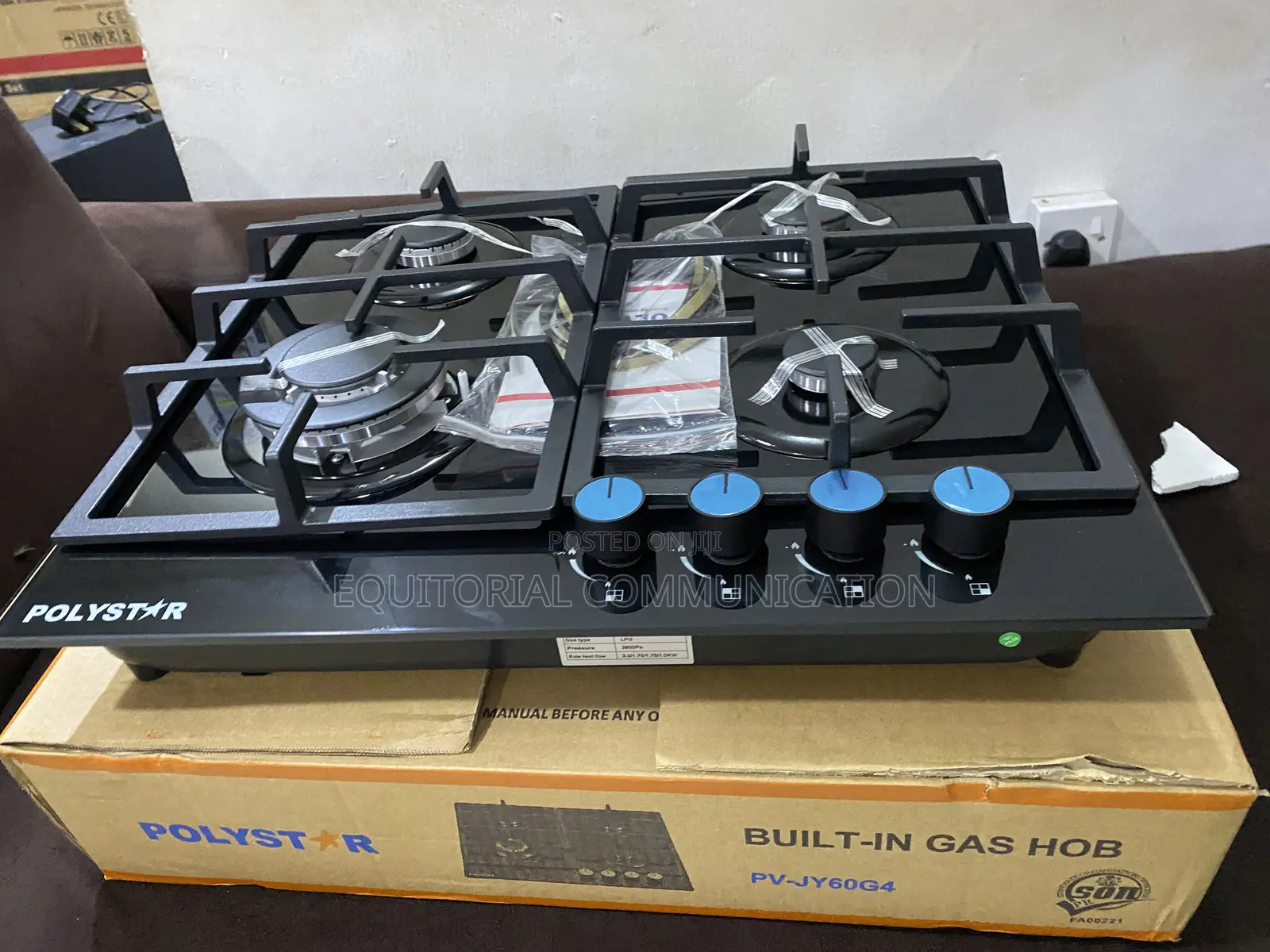 Polystar PV-JY60G4 Built-in 4 Gas Burner Hob