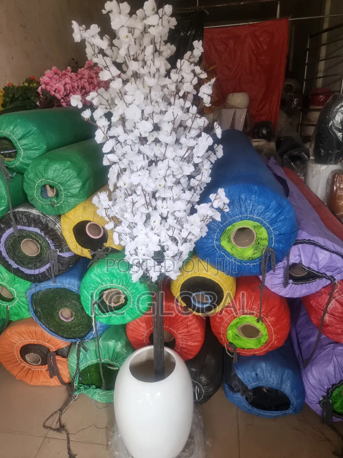 Outdoor and Indoor Artificial Flower and Vase