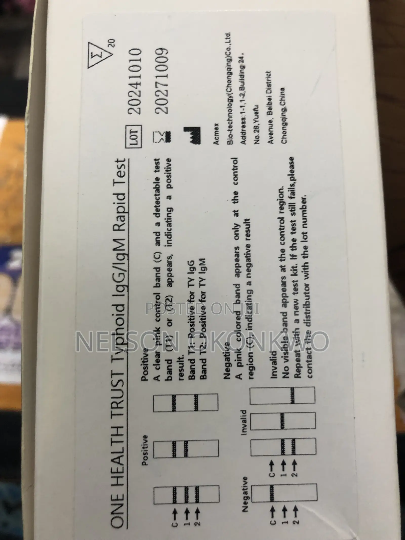 Typhoid Test Kit