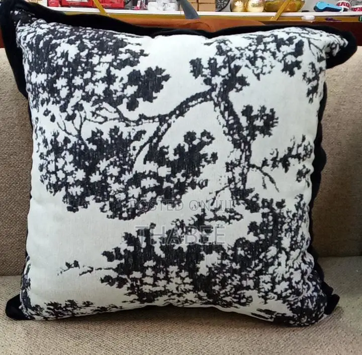 Throw Pillow White and Black 18×18 Various