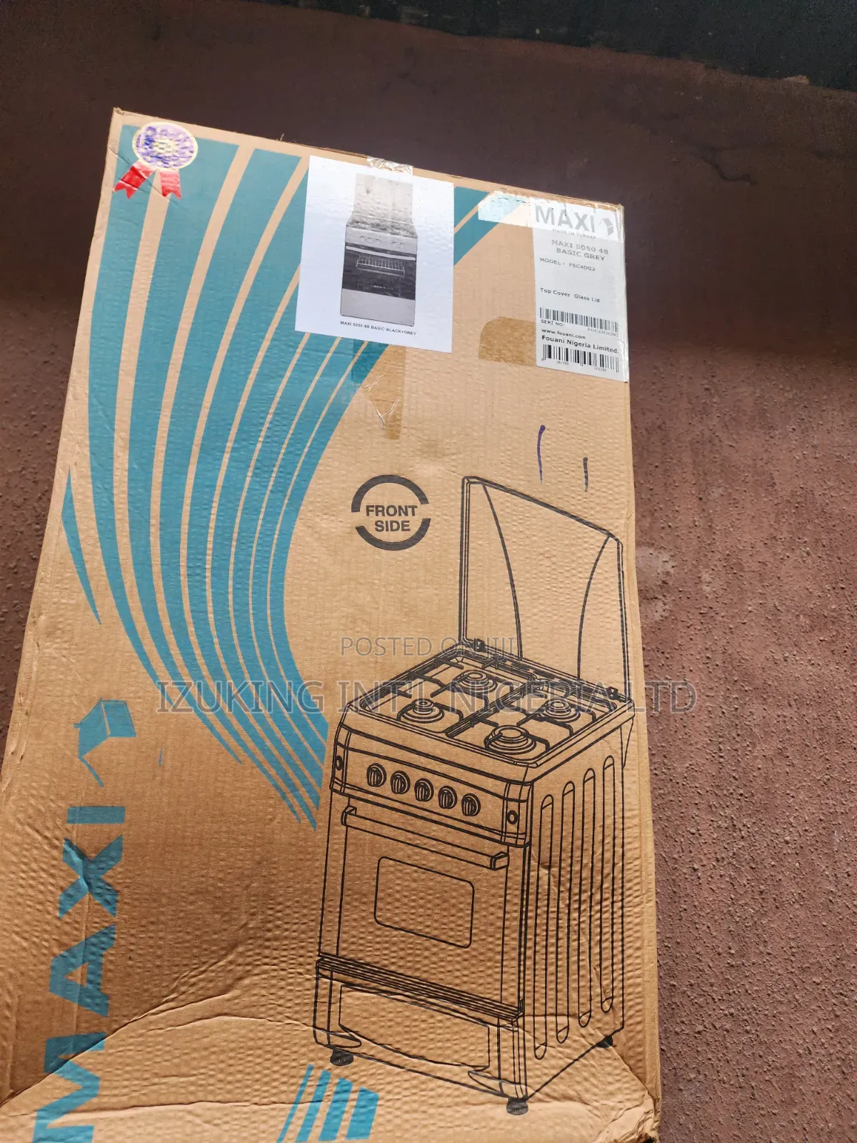 Maxi Glass, Stainless 4 Burner Gas Cooker