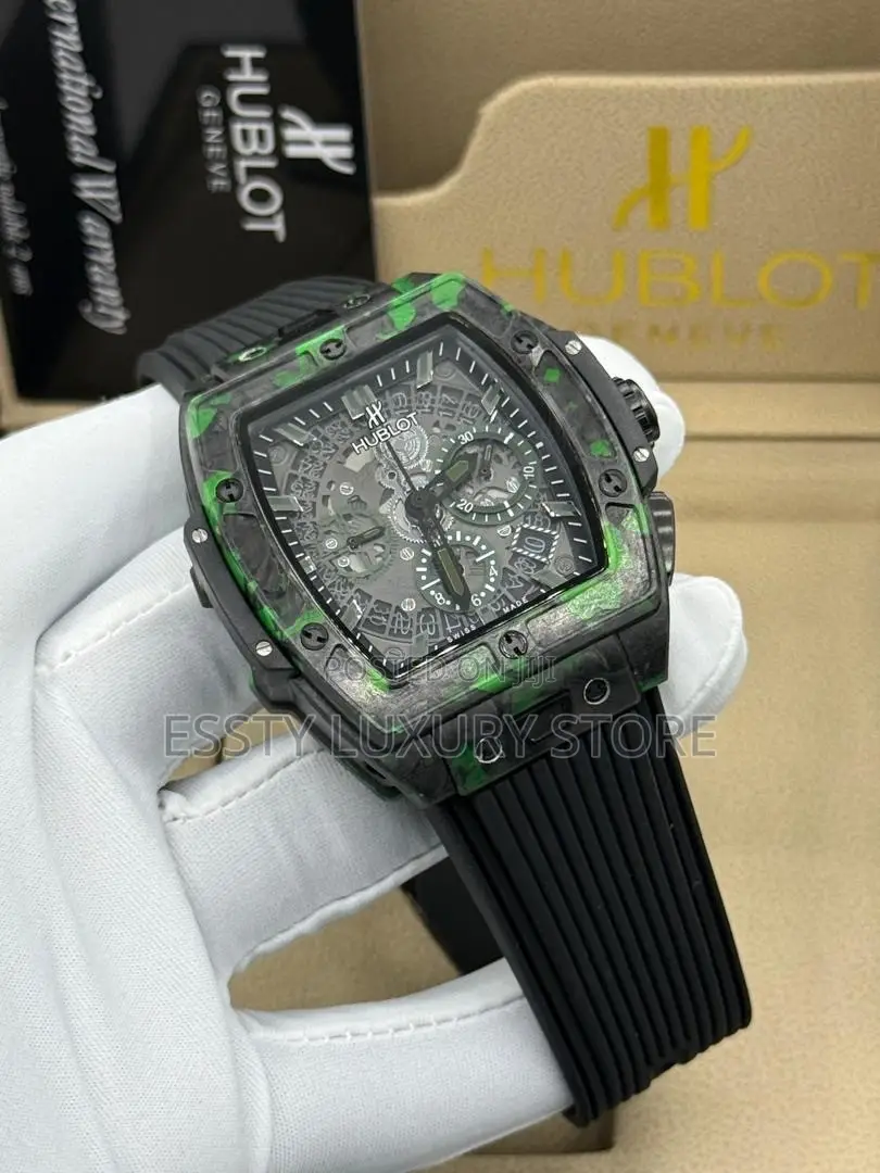 Automatic Quality Luxury Hublot Rubber Wristwatch