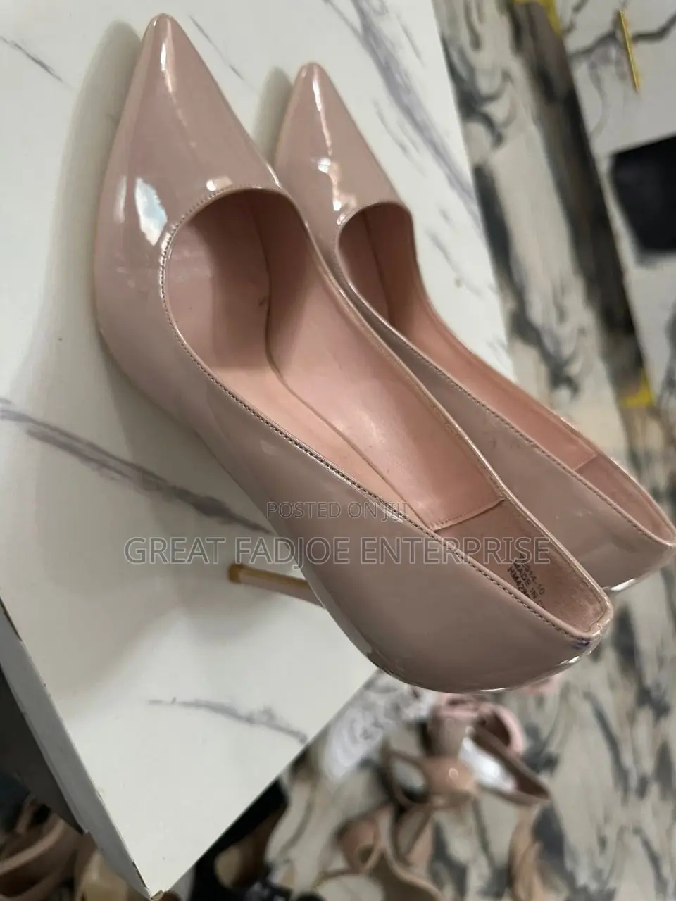 Nude Pink Patent Stiletto Pumps