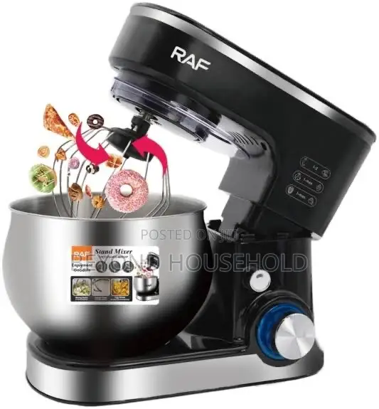 RAF 400W 5.0L Stainless Steel Stand MixerModel R.6675 6 Speeds 3in1