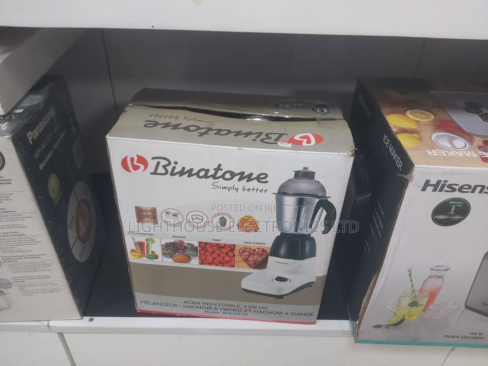 Binatone Blender, Grinder Meat Chooper 550w BLG-675ss