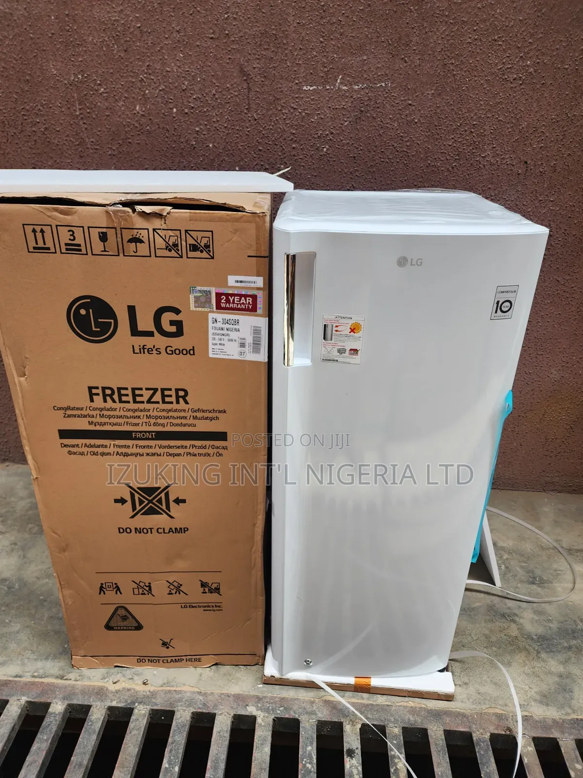 LG Standing Freezer (6)steps 168L White+ 10years Compressor Warranty