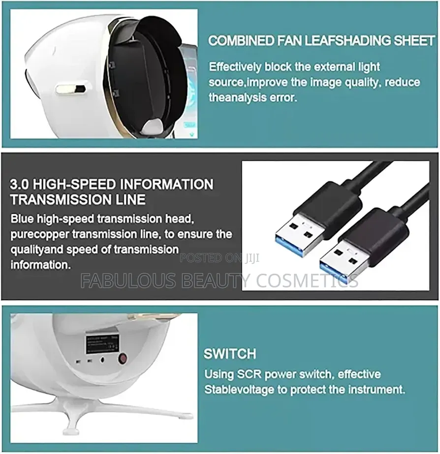 Facial Skin Analyzer Machine,13.3 Inch HD,8 Spectral,36 Million Pixels