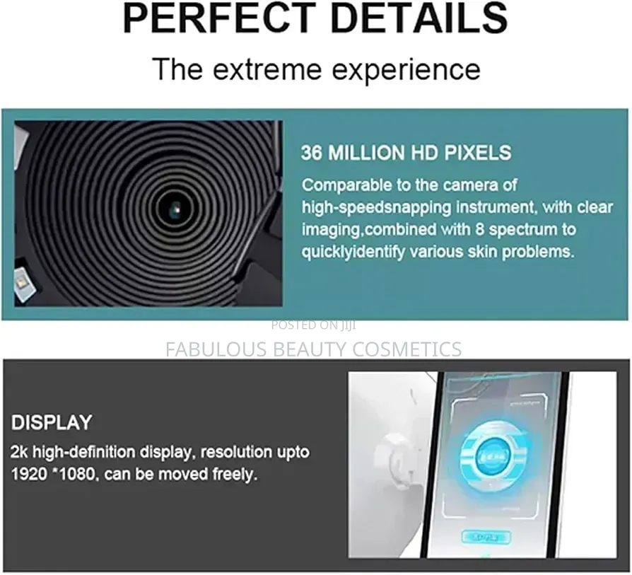 Facial Skin Analyzer Machine,13.3 Inch HD,8 Spectral,36 Million Pixels
