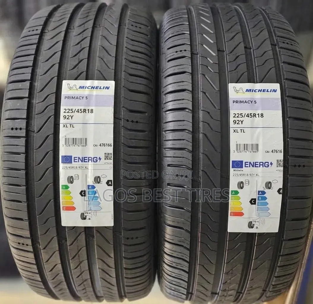 Brand New Michelin Primacy 5 Tyres – 225/45 R18 92Y XL (Pair)