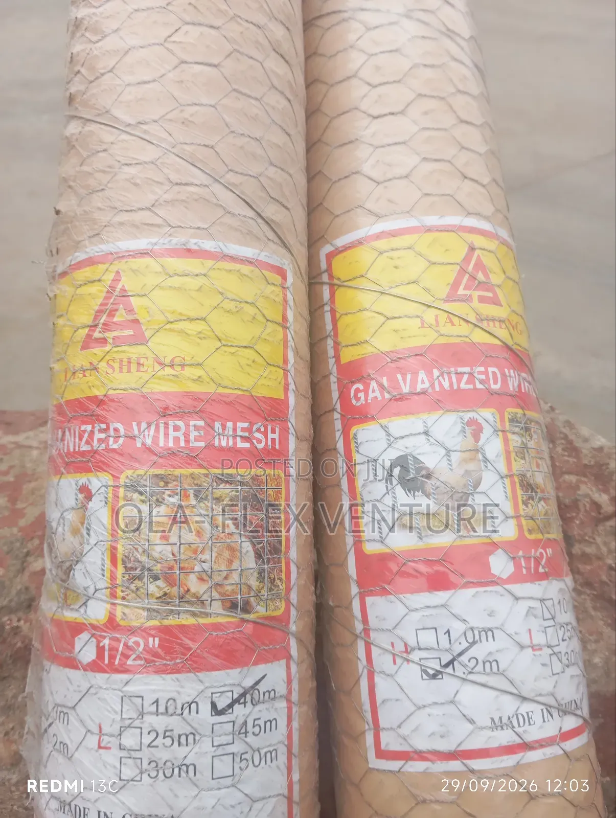 Chicken Wire Mesh 1.2m X 40m