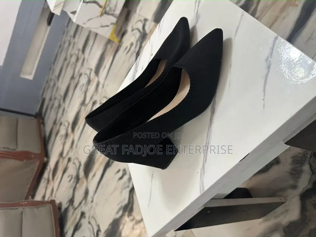 Elegant Black Block-Heel Pumps
