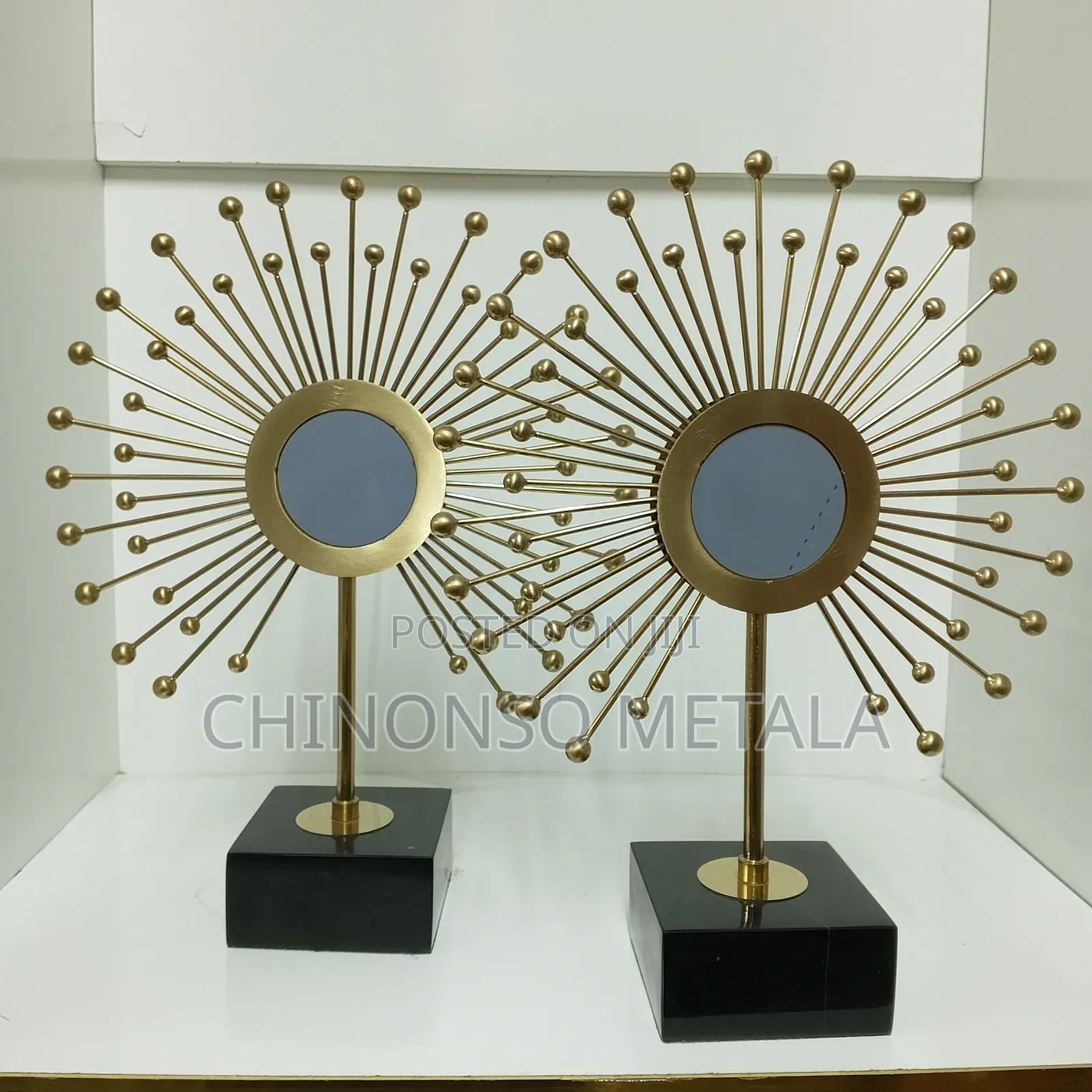 Set of 2in1 High Quality UK Metal and Marble Decor Pieces