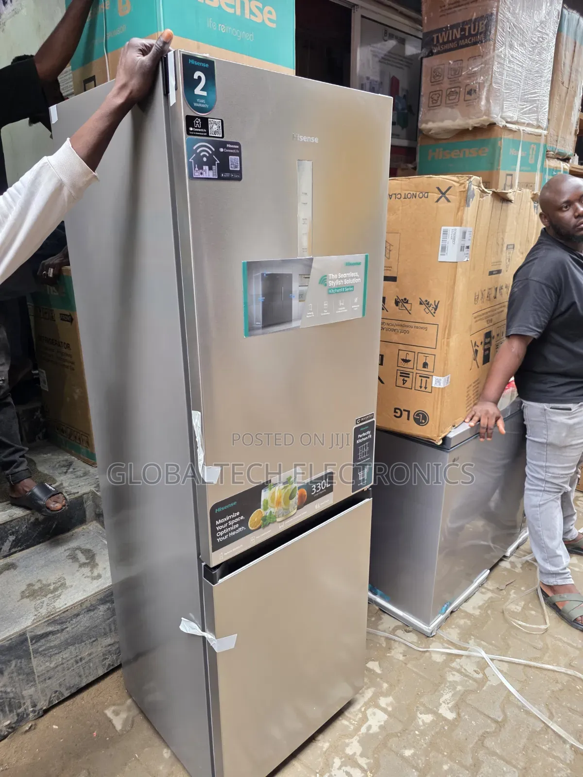 Hisense REF370WR 310-Litre Double Door Bottom-Freezer Refrigerator