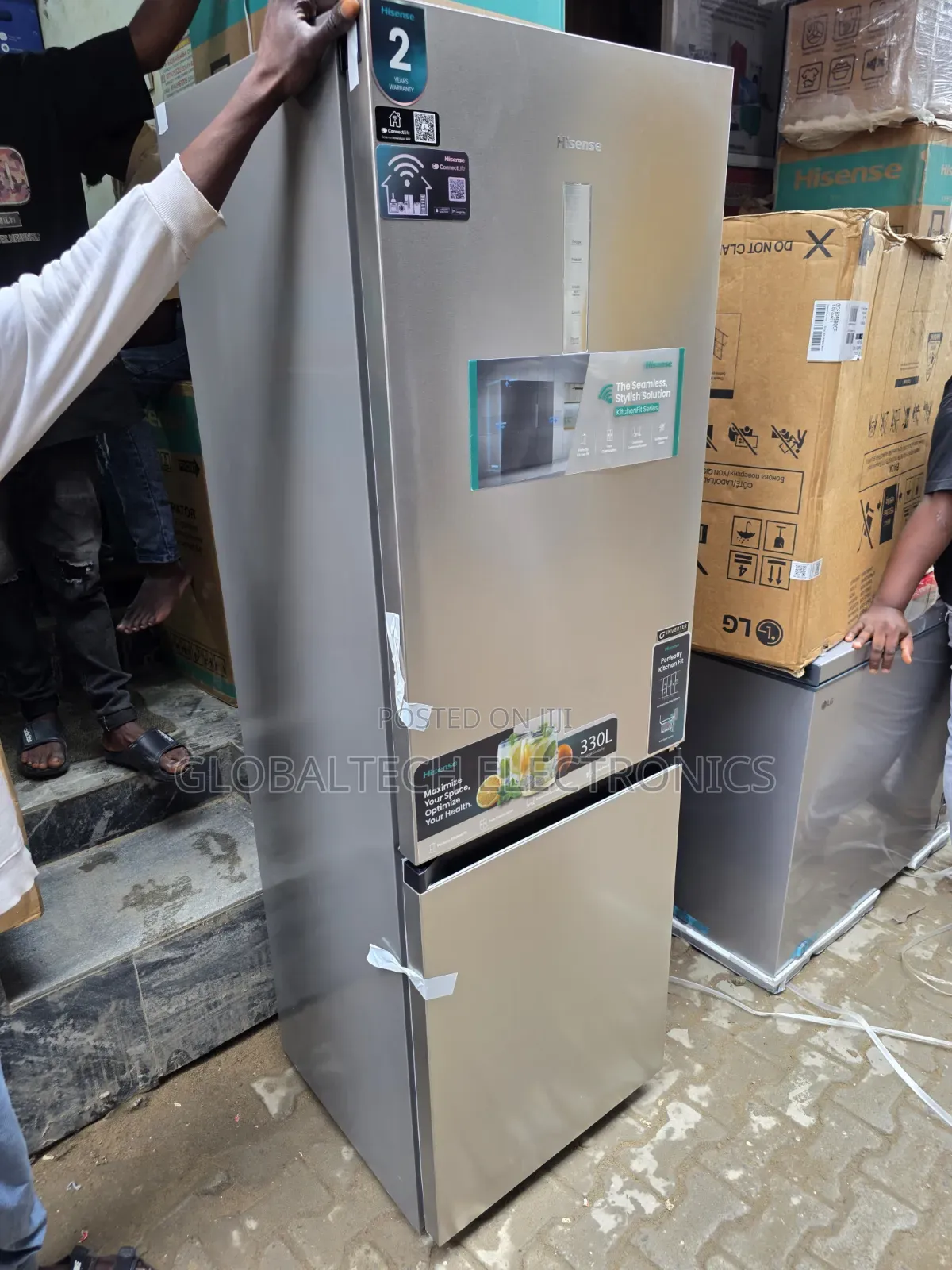 Hisense REF370WR 310-Litre Double Door Bottom-Freezer Refrigerator