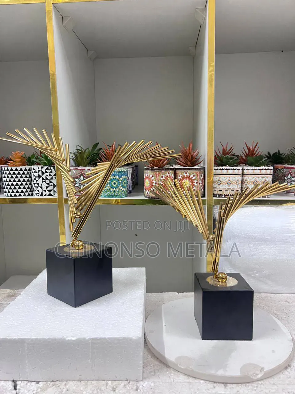 Set of 2in1 High Quality UK Metal and Marble Decor