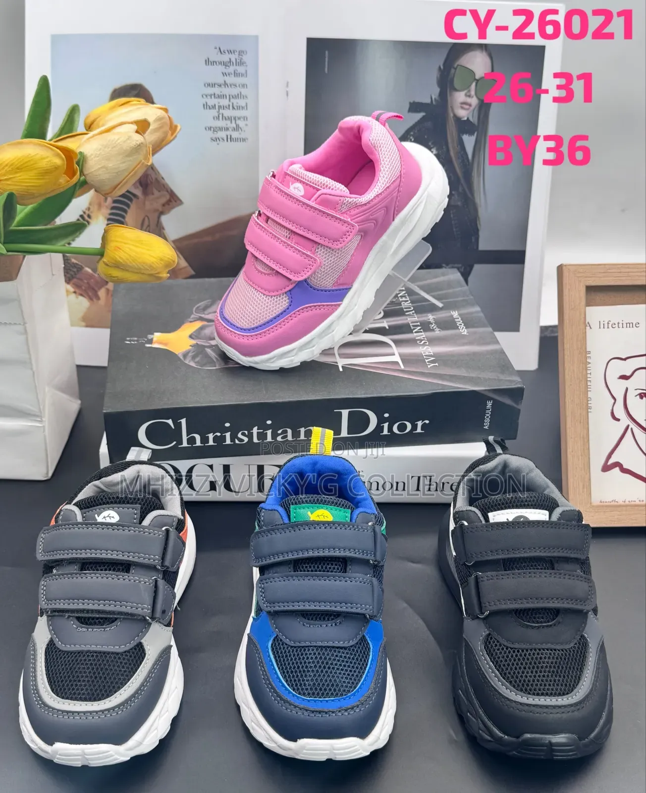 Kids Double Velcro Breathable Sport Sneakers