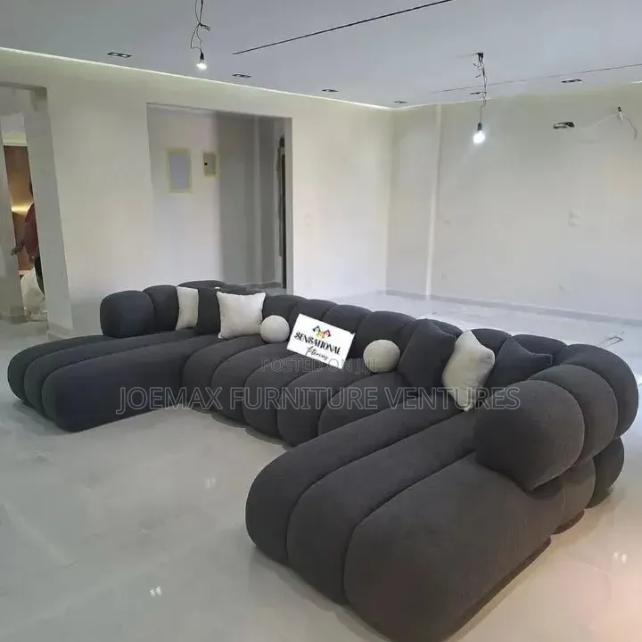 Executive 6 Seater Living Room Fabric Sofa Chair.
