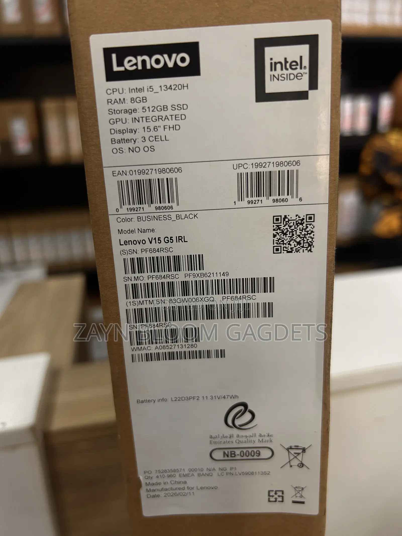 New Laptop Lenovo V15 8GB Intel Core i5 SSD 512GB