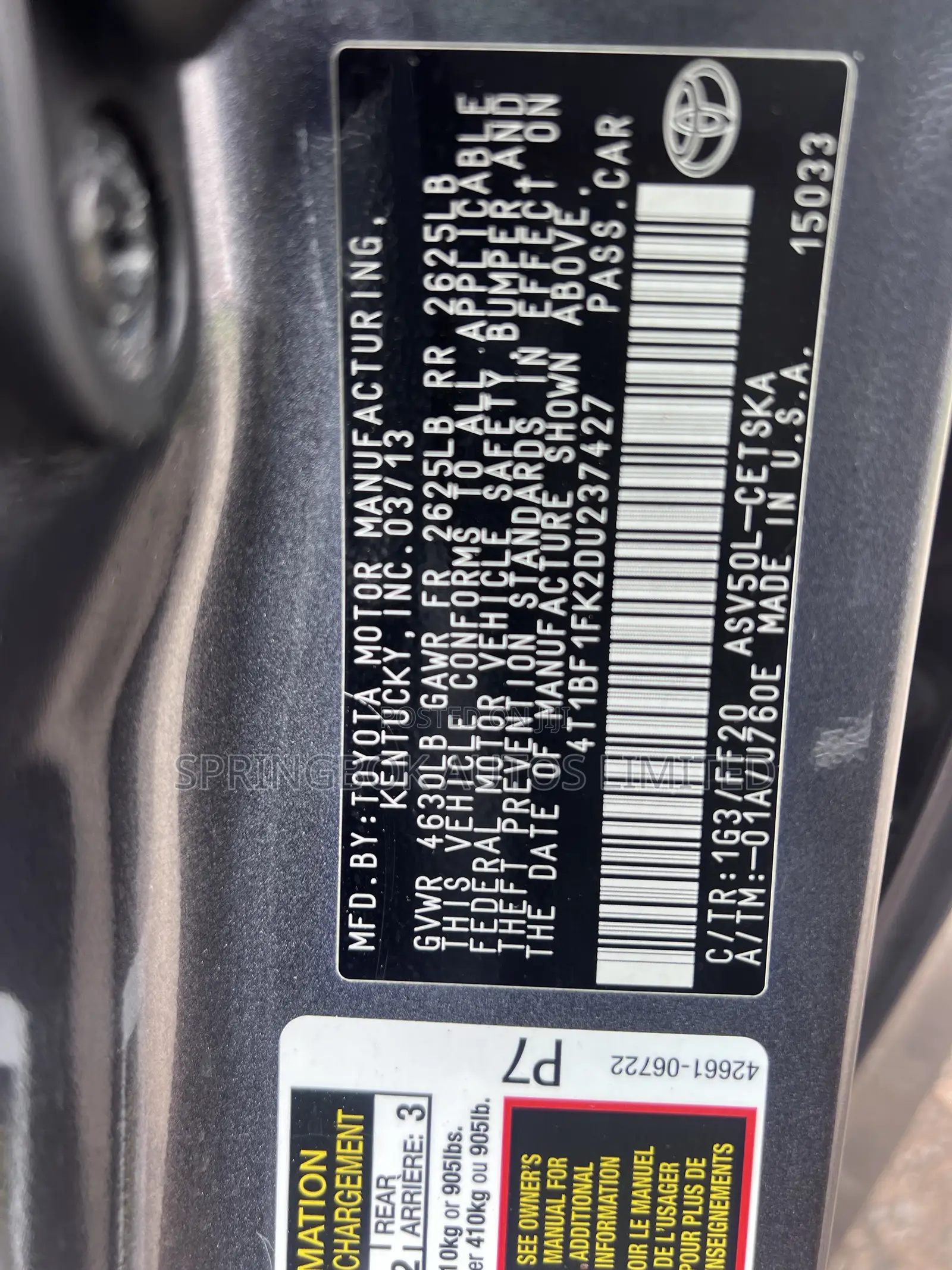 Toyota Camry SE 4dr Sedan (2.5L 4cyl 6A) 2013 Gray