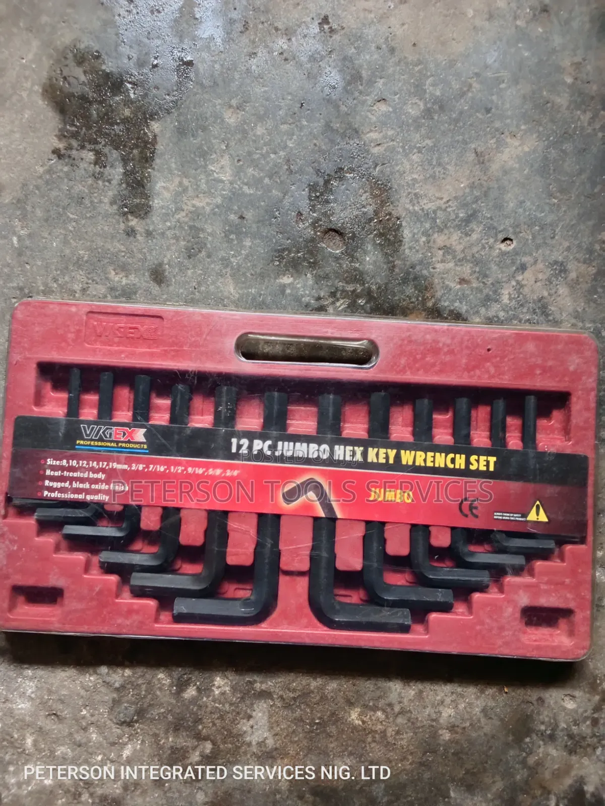 12pc Inches Metric Jumbo Hex Allen Key Wrench Set 8-19mm/3/8"-3/4"