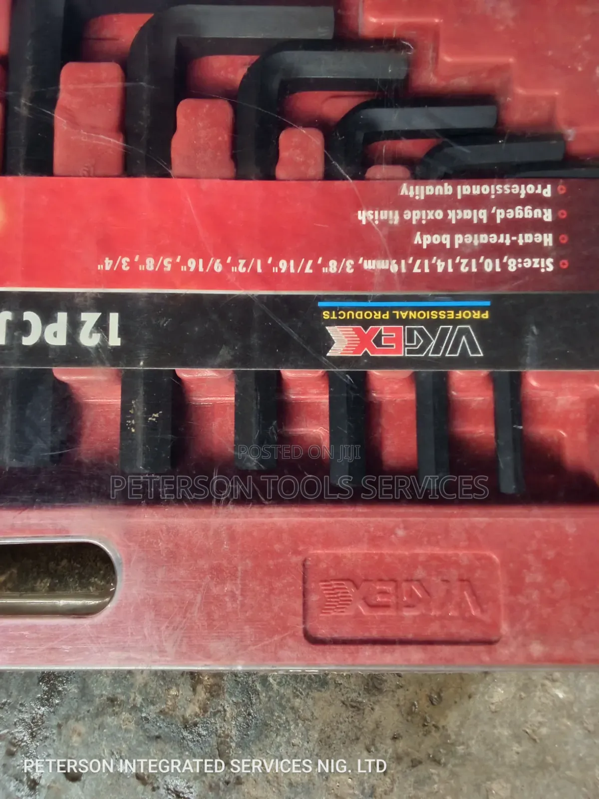 12pc Inches Metric Jumbo Hex Allen Key Wrench Set 8-19mm/3/8"-3/4"