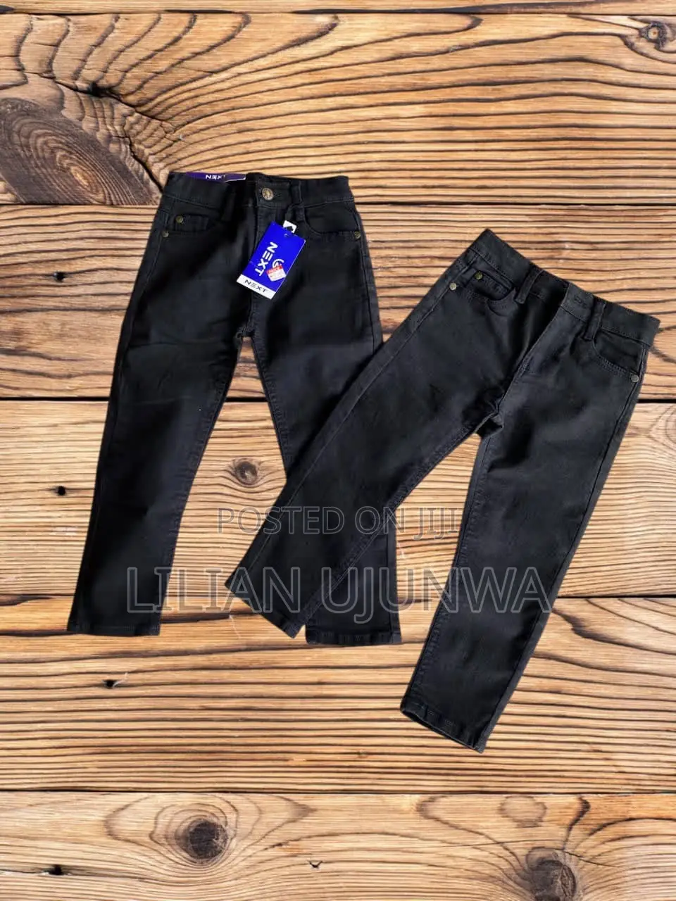 Boys 2pcs Set - Zebra Pattern Shirt + Black Jeans Age 3 4 Years
