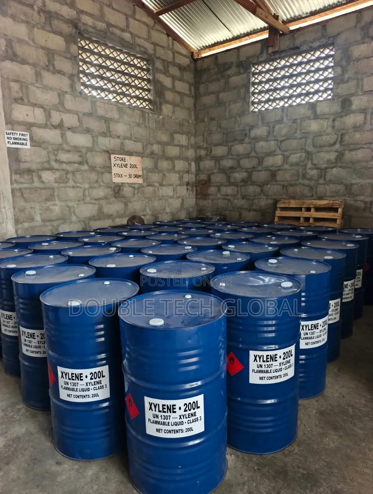 Original Xylene 200L Drum UN1307 - Sealed Blue Drum - PH Warehouse -