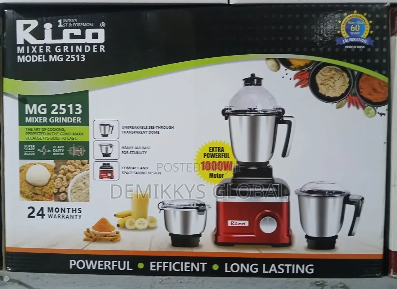 Rico 3 in 1 Blender, Mixer Grinder
