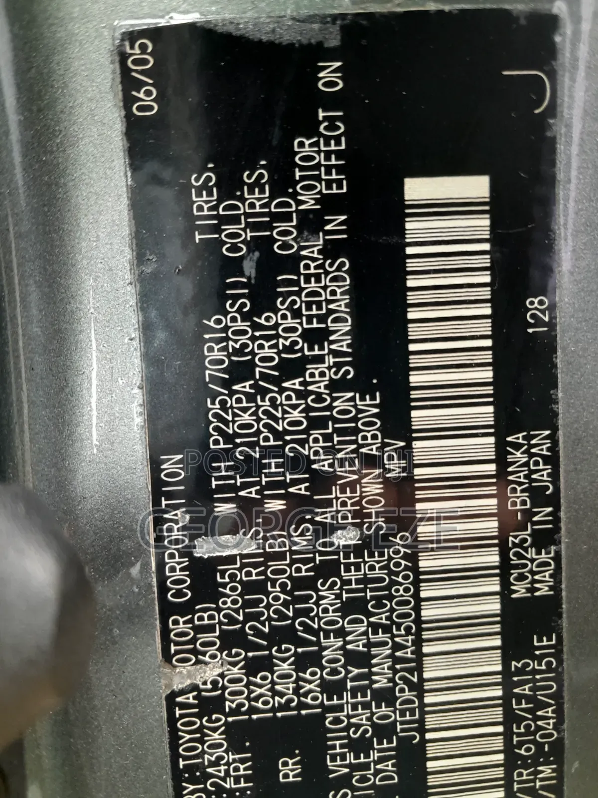Toyota Highlander 2005 Green