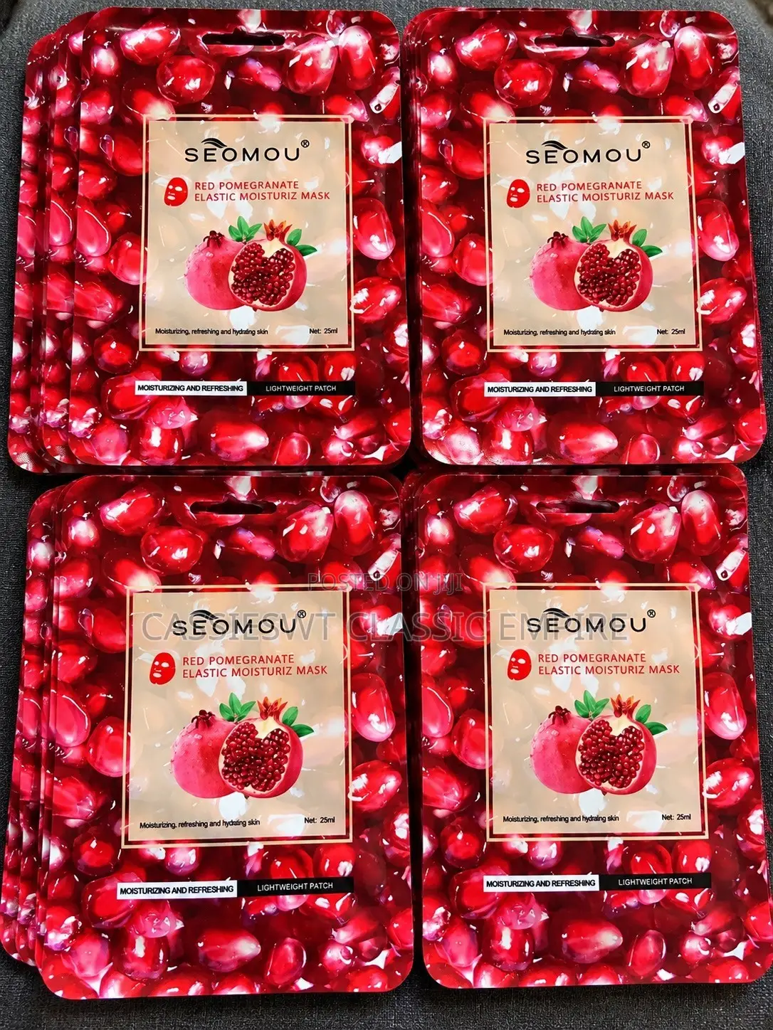 SEOMOU Red Pomegranate Elastic Moisturizing Face Mask Sheet
