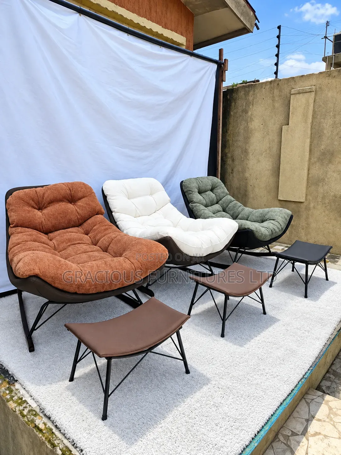 Modern Lounge Chair With Footstool