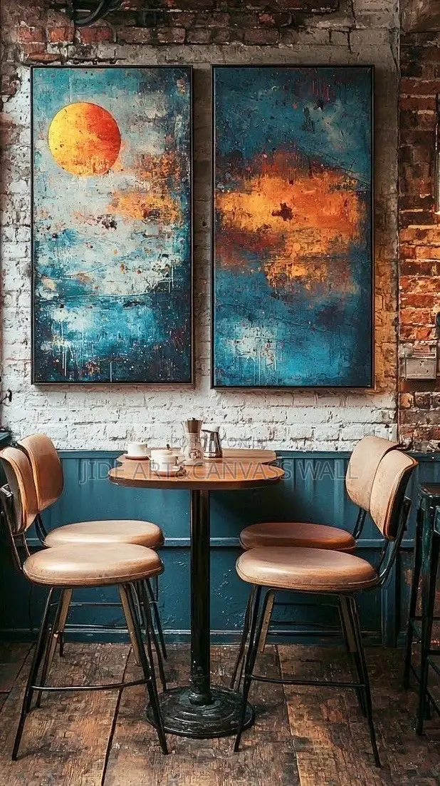 Wall Abstract Print on a Rough Canvass Art Frame