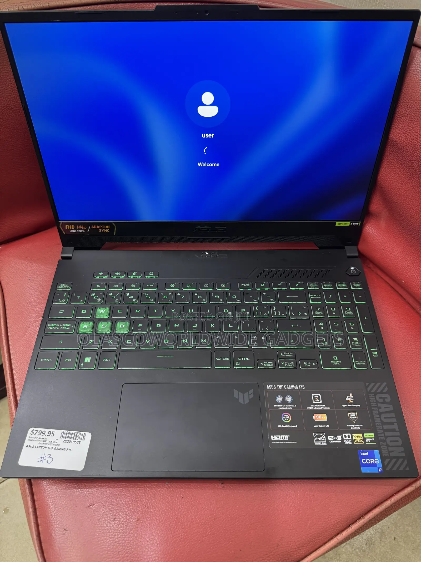 New Laptop Asus TUF Gaming A15 32GB Intel Core Ultra 7 SSD 1T