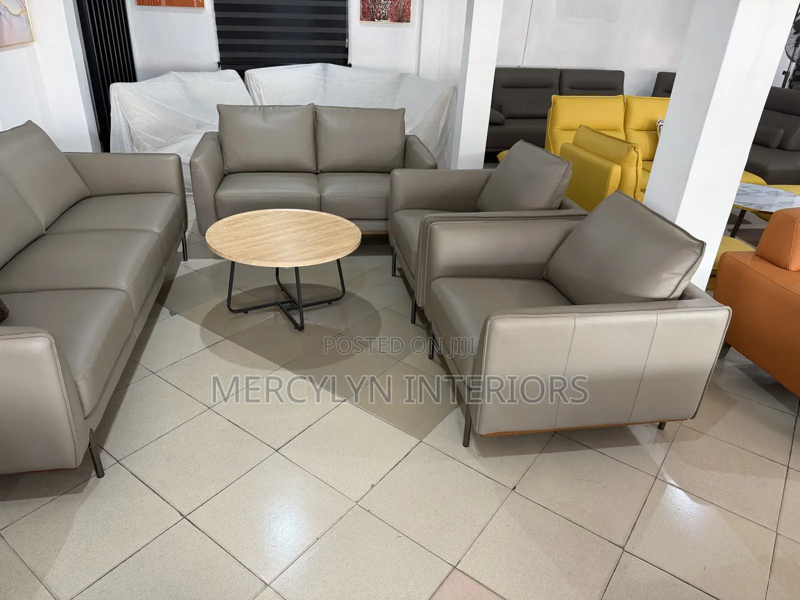 7 Seater Italian Leather Sofa
