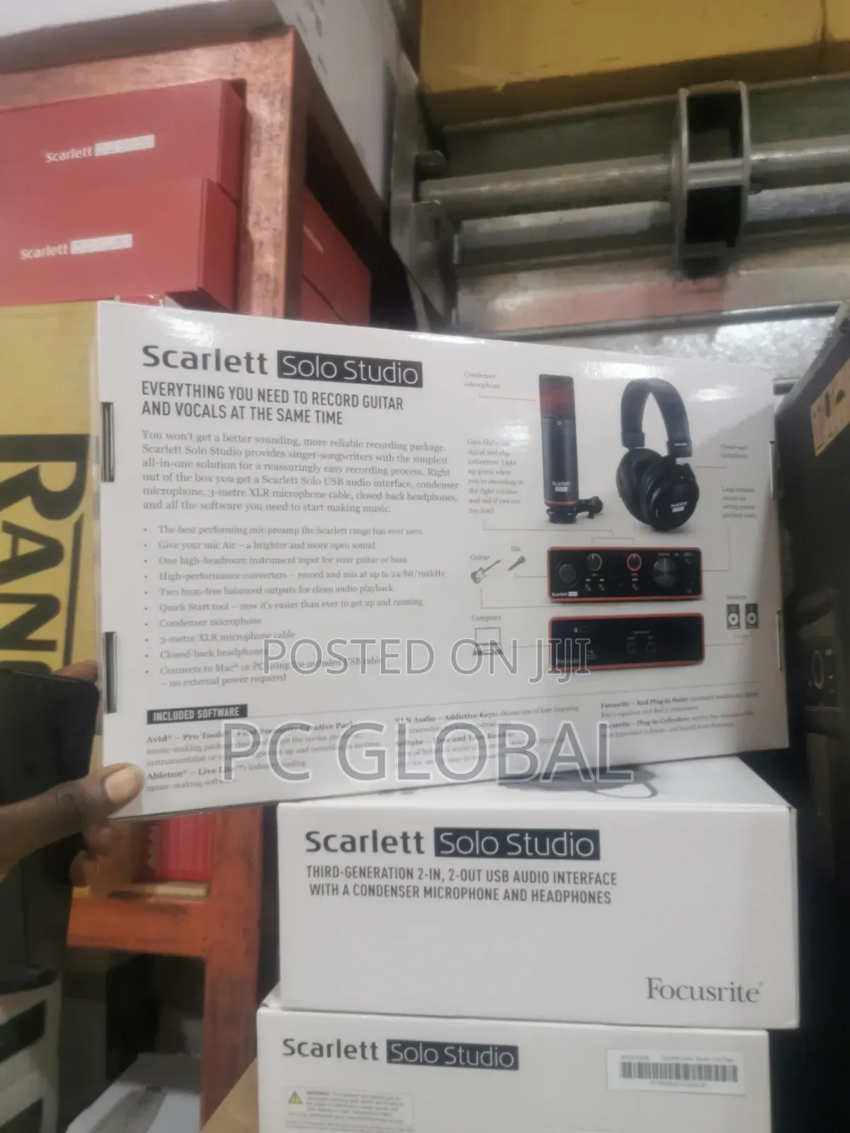 Scarlett Focusrite Complete Studio Soundcard Mic and Headphones