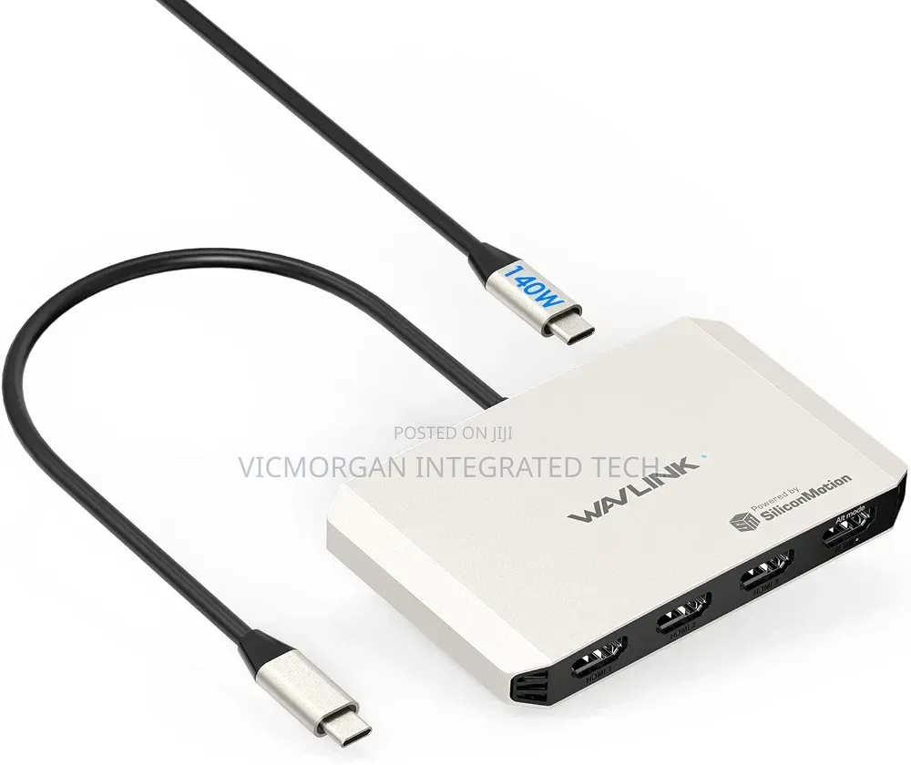 WAVLINK USB-C to HDMI Adapter, Quad Monitor Adapter