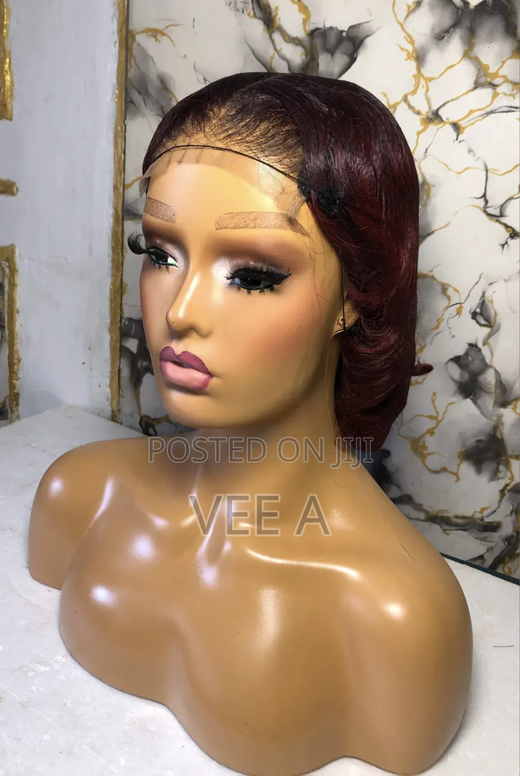 Glammed Mannequin With Shoulder+makeup for Wig/Glasses/Gele Displays